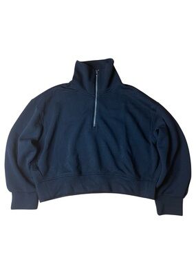 Old Navy Active Bounce Fleece Half Zip Pullover Black Large